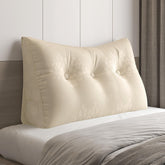 Triangular Bed Wedge Pillow 100% Pure Cotton - Light Beige
